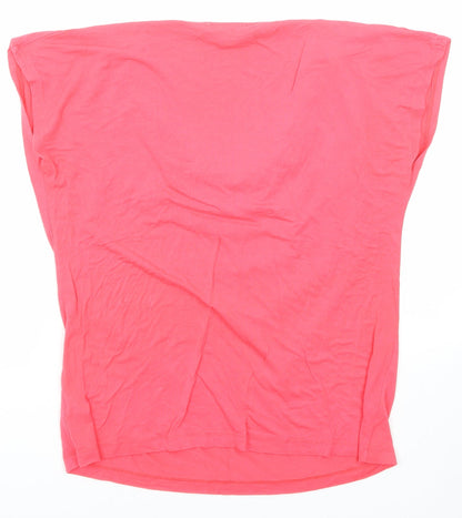 Womens UK Size 16 Debenhams Pink Basic T-Shirt