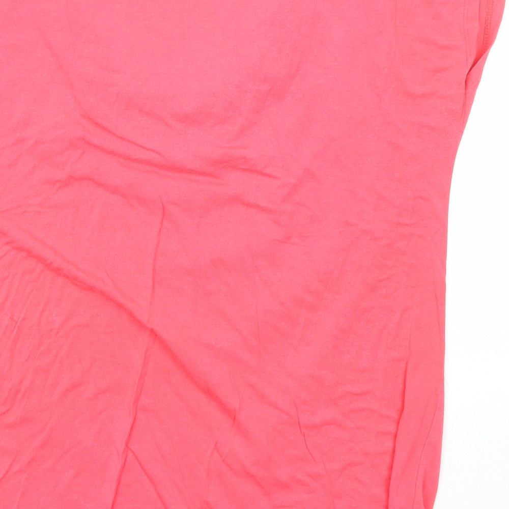 Womens UK Size 16 Debenhams Pink Basic T-Shirt