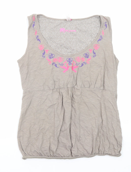Womens UK Size 14 Monsoon Beige Basic Tank