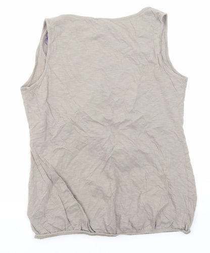 Womens UK Size 14 Monsoon Beige Basic Tank