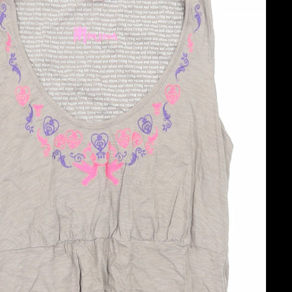 Womens UK Size 14 Monsoon Beige Basic Tank