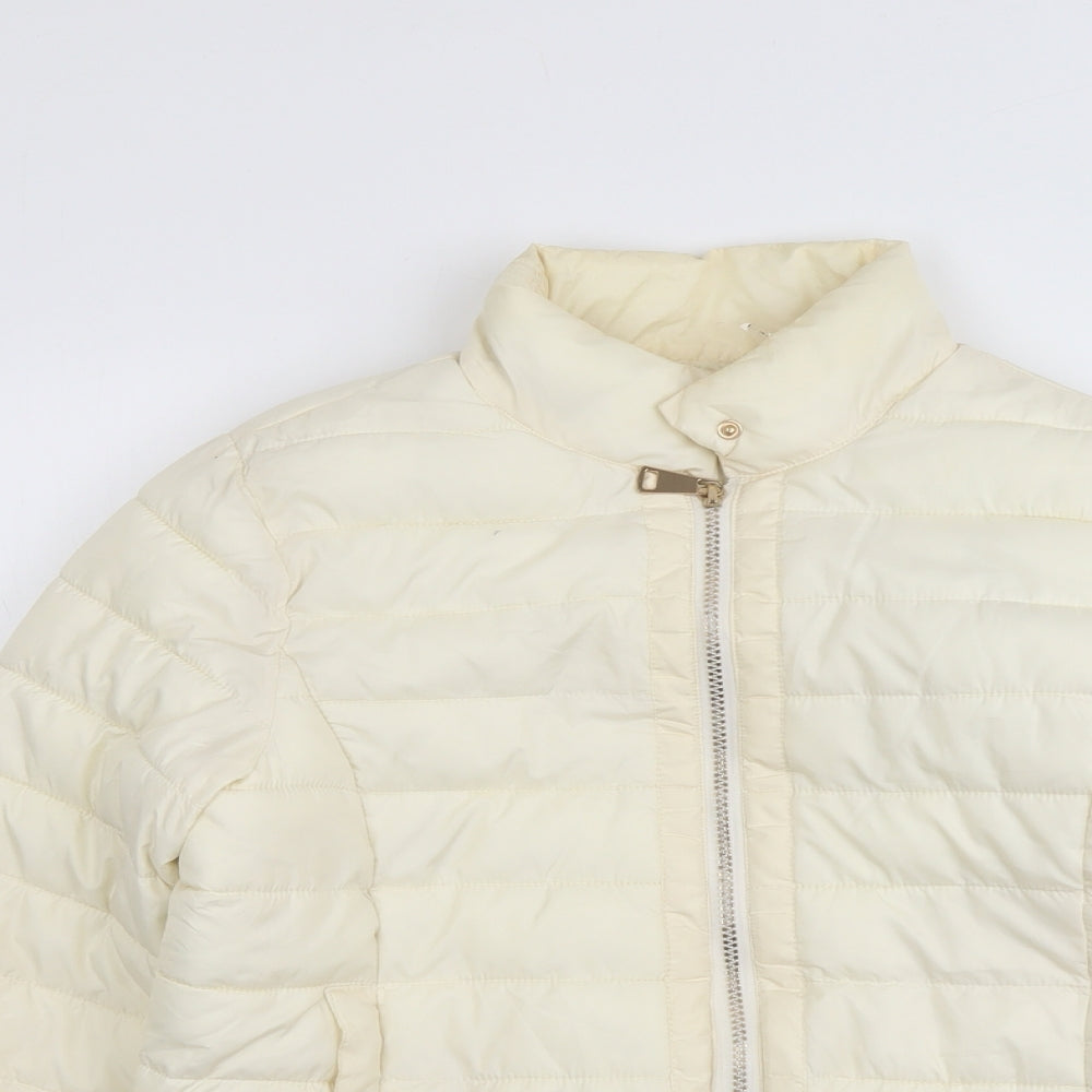 Womens UK Size S CI SONO Ivory Quilted Coat