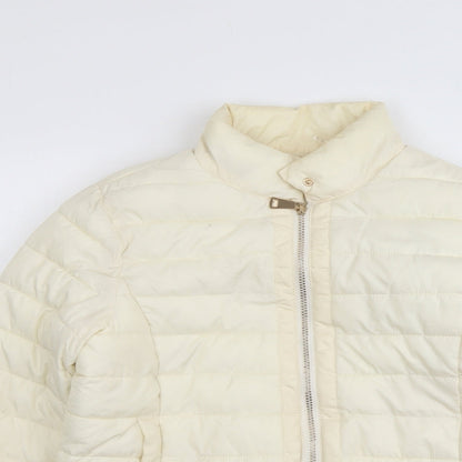Womens UK Size S CI SONO Ivory Quilted Coat