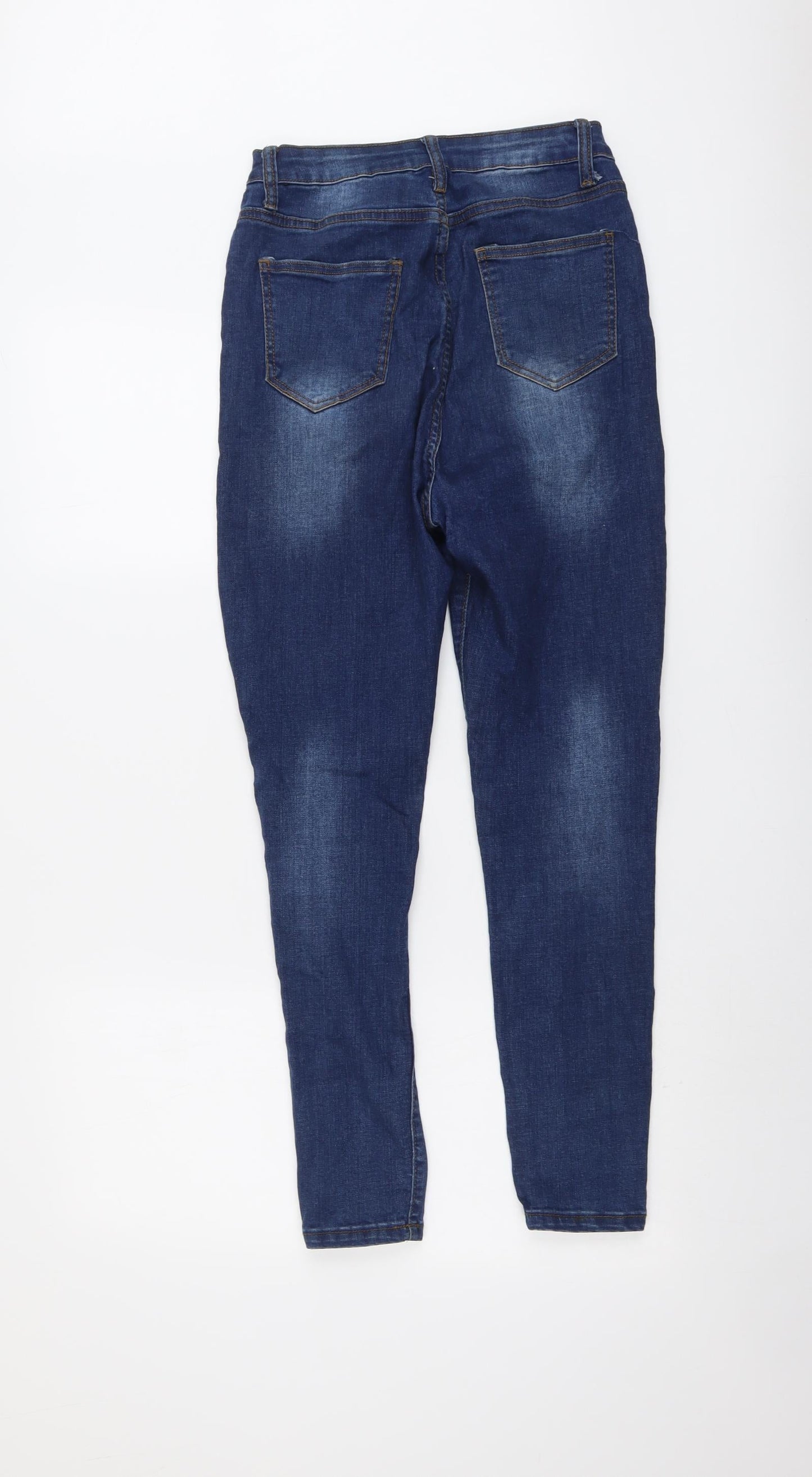 SONG Womens Blue Cotton Skinny Jeans Size 29 in L27 in Regular Button