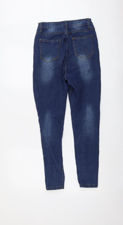 SONG Womens Blue Cotton Skinny Jeans Size 29 in L27 in Regular Button