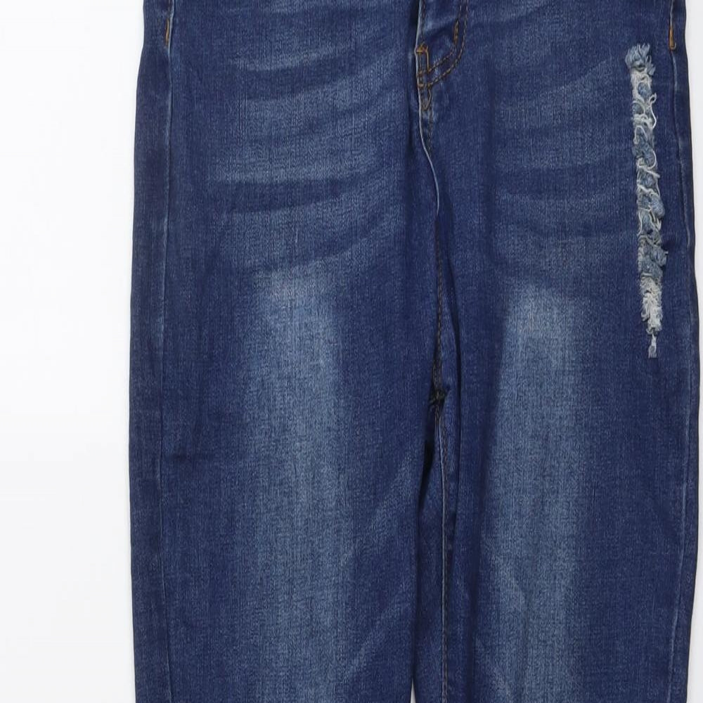 SONG Womens Blue Cotton Skinny Jeans Size 29 in L27 in Regular Button