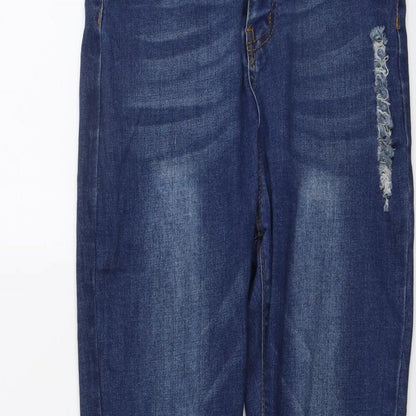 SONG Womens Blue Cotton Skinny Jeans Size 29 in L27 in Regular Button