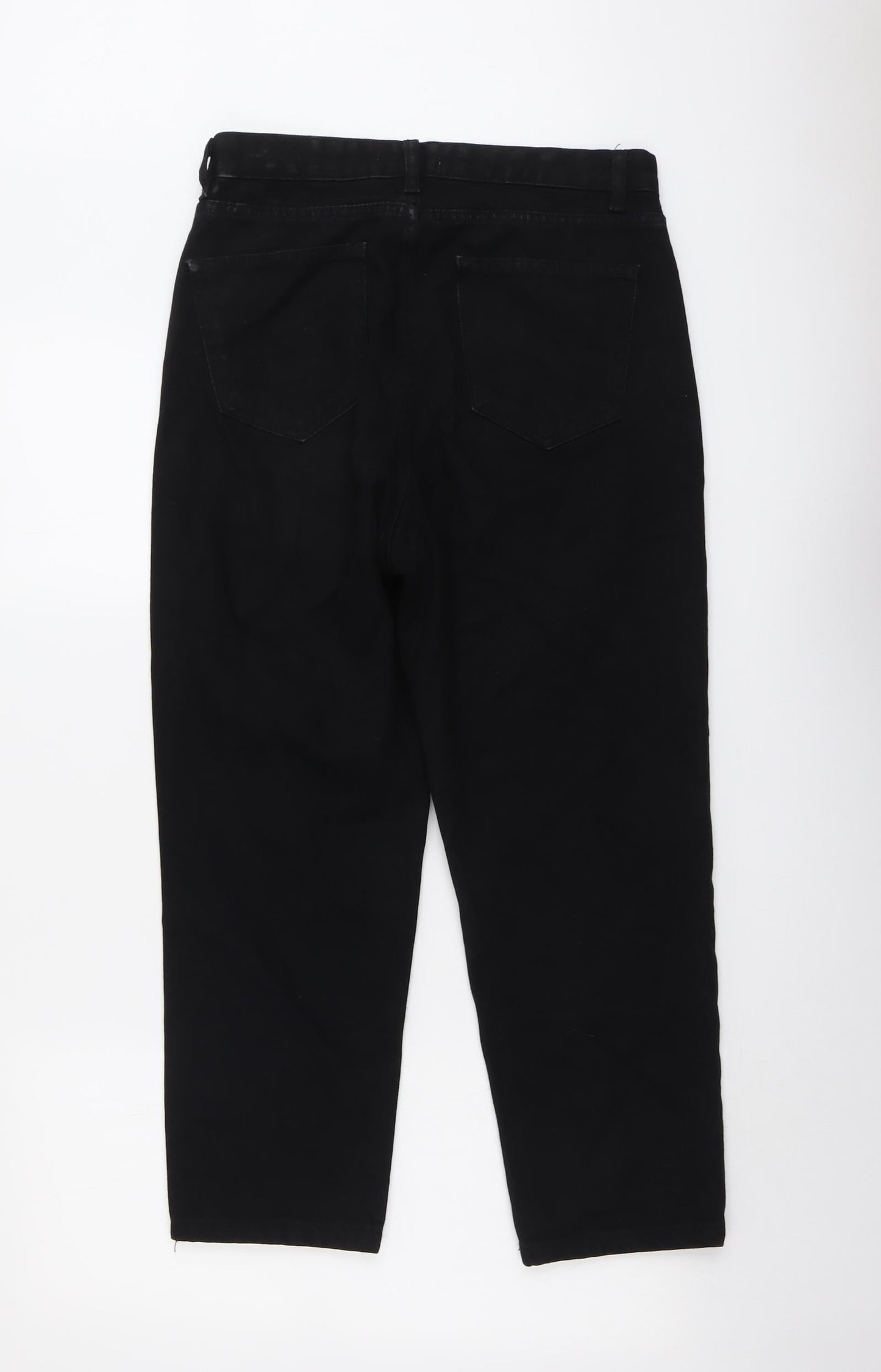 Dont Think Twice Womens Black Cotton Mom Jeans Size 10 L24 in Regular Button