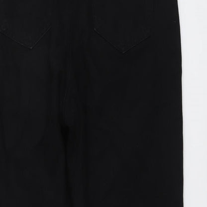 Dont Think Twice Womens Black Cotton Mom Jeans Size 10 L24 in Regular Button