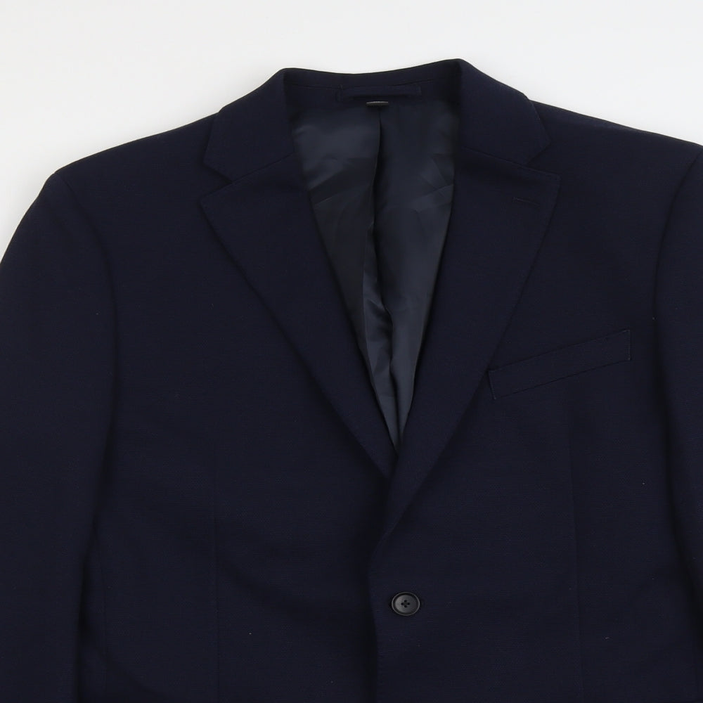 Mens UK Size 42 Marks and Spencer Regular Blue Suit Jacket