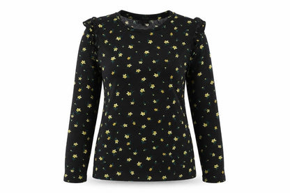 Womens UK Size 10 Warehouse Black Basic T-Shirt