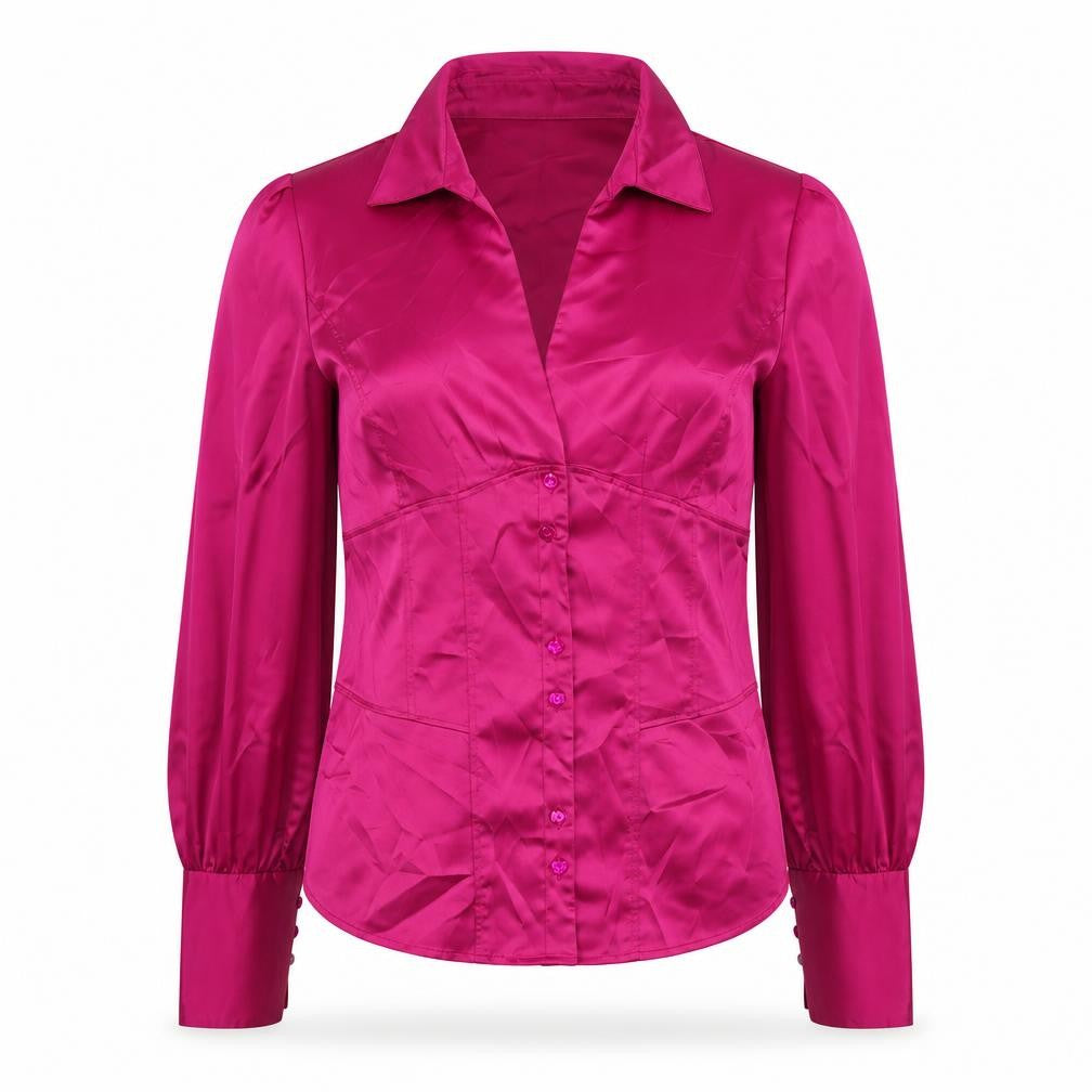 Womens UK Size 12 NEXT Purple Basic Button-Up