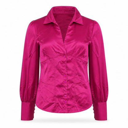 Womens UK Size 12 NEXT Purple Basic Button-Up