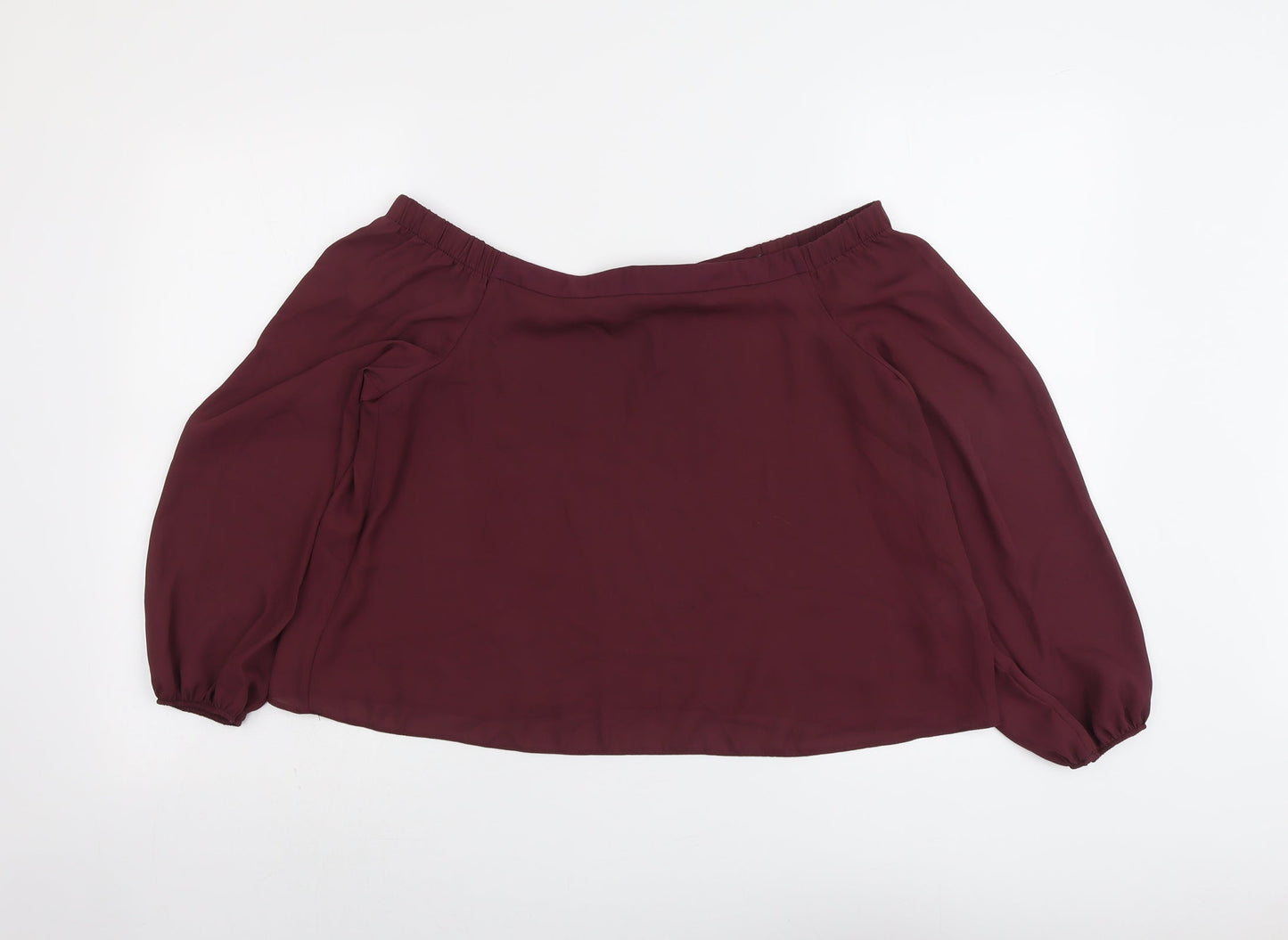 Womens UK Size 10 New Look Purple Basic Blouse
