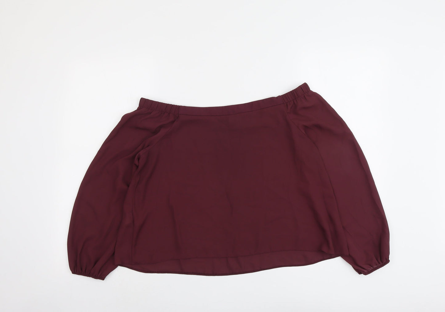 Womens UK Size 10 New Look Purple Basic Blouse