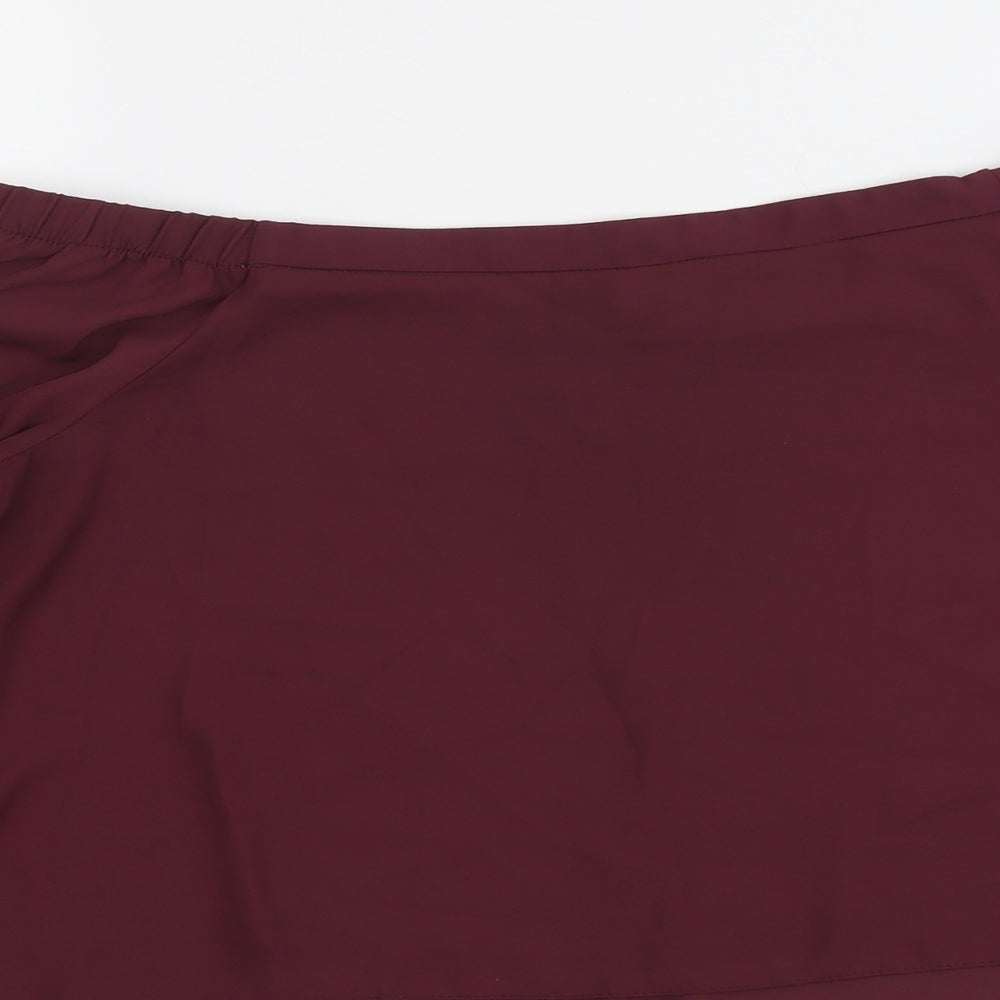 Womens UK Size 10 New Look Purple Basic Blouse