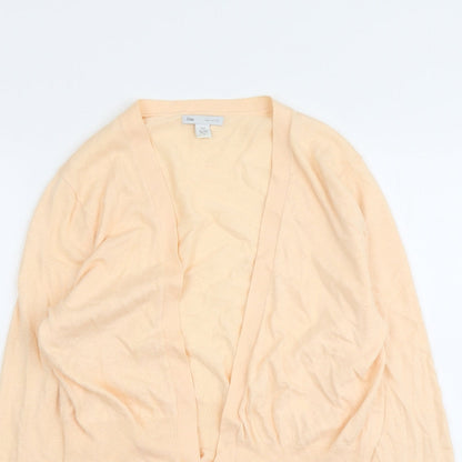 Gap Womens Orange V-Neck Cotton Cardigan Jumper Size M