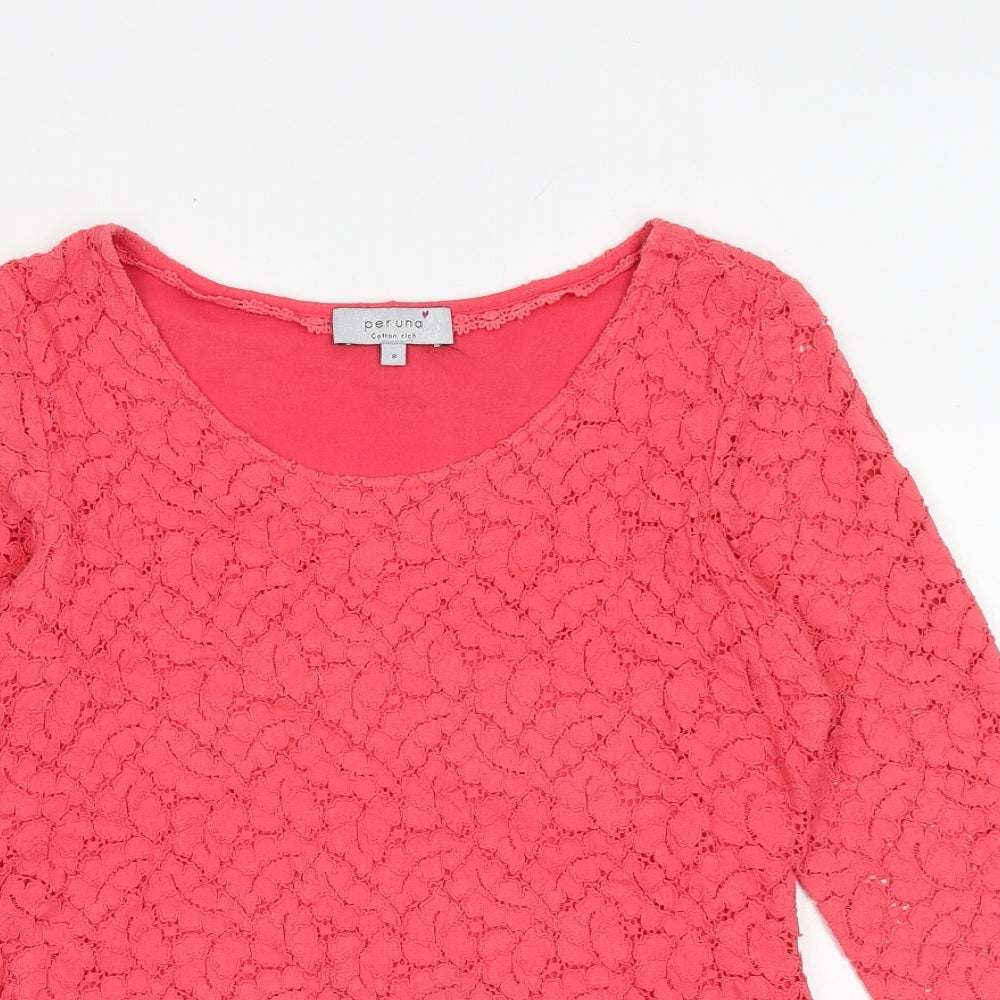 Womens UK Size 8 Marks and Spencer Pink Basic Blouse