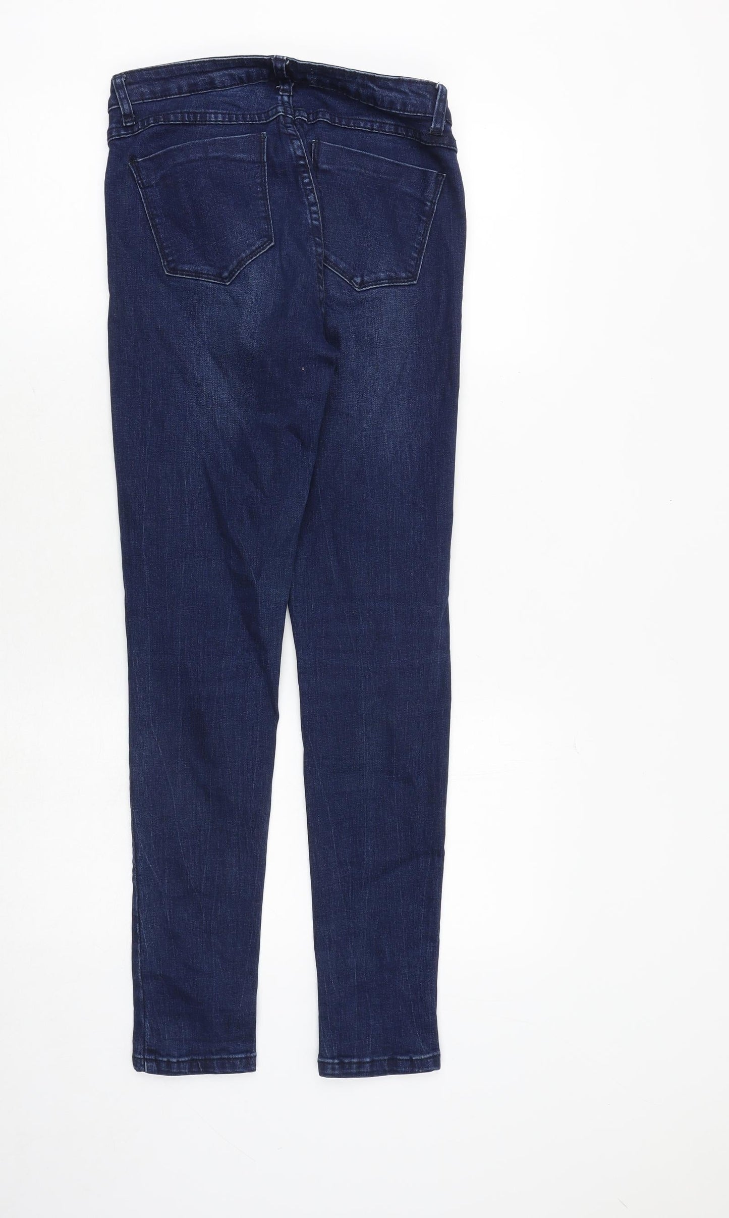 Glamorous Womens Blue Cotton Skinny Jeans Size S Regular Zip