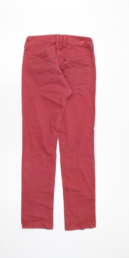 QS Womens Red Cotton Skinny Jeans Size 36 in Regular Zip