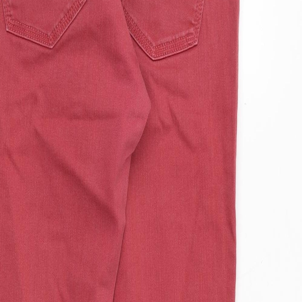 QS Womens Red Cotton Skinny Jeans Size 36 in Regular Zip