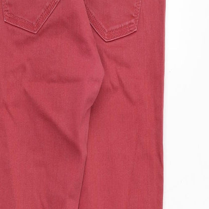 QS Womens Red Cotton Skinny Jeans Size 36 in Regular Zip