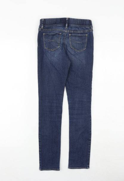 Gap Girls Blue Cotton Skinny Jeans Size 10 Years Regular