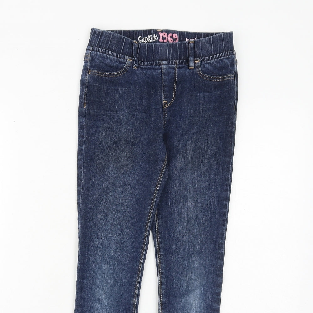 Gap Girls Blue Cotton Skinny Jeans Size 10 Years Regular
