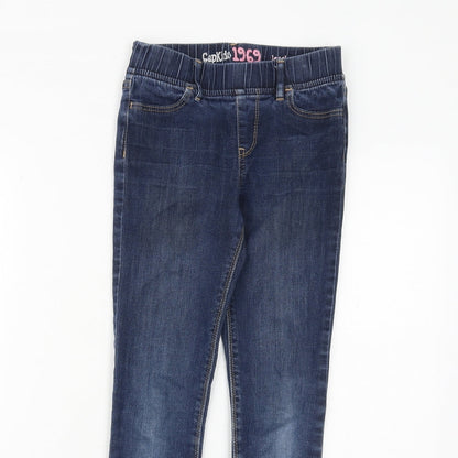 Gap Girls Blue Cotton Skinny Jeans Size 10 Years Regular