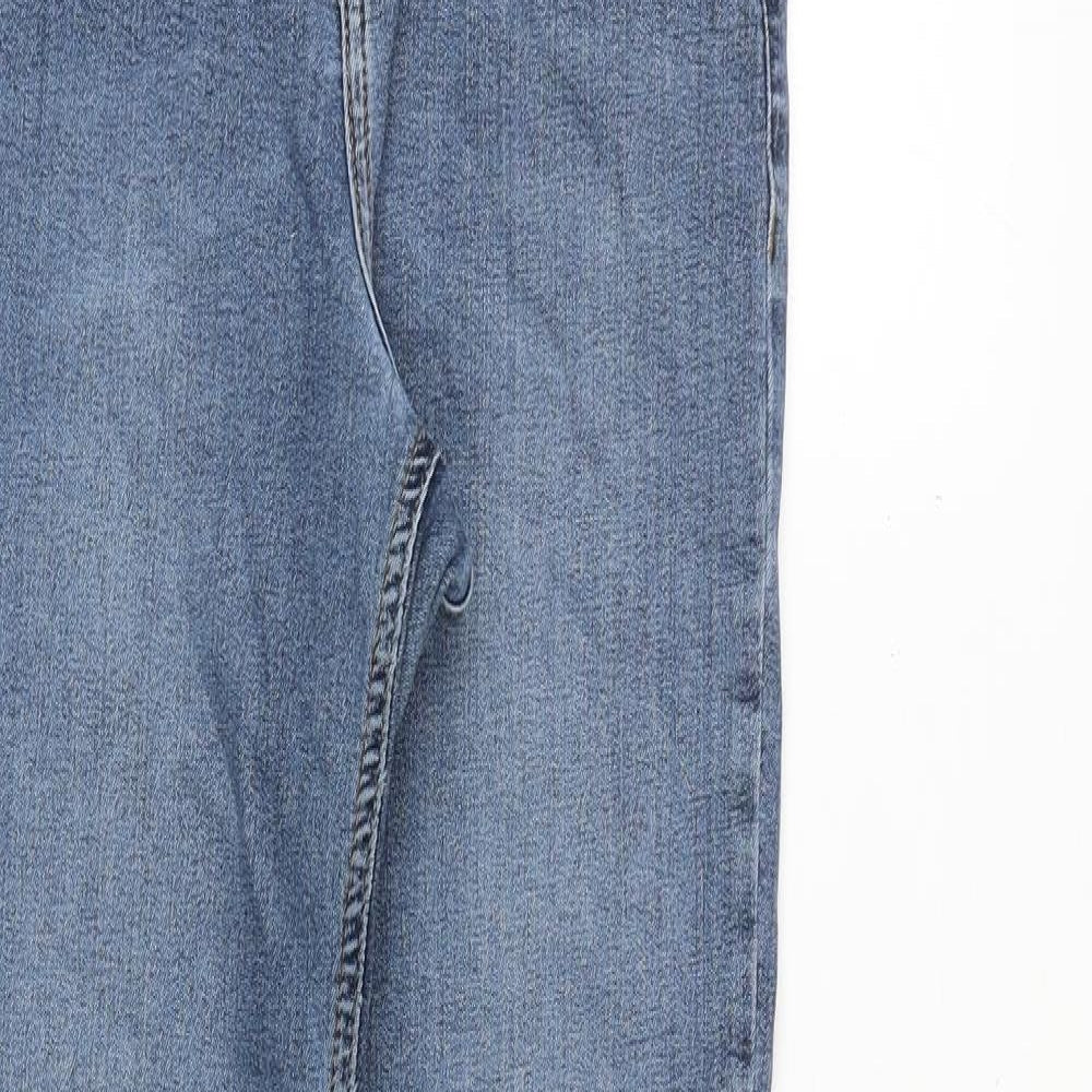 Topshop Womens Blue Cotton Skinny Jeans Size 26 in Regular Zip