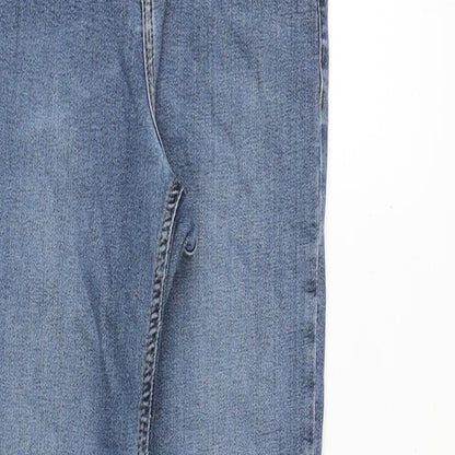 Topshop Womens Blue Cotton Skinny Jeans Size 26 in Regular Zip