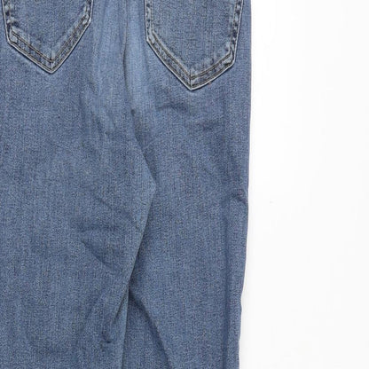 Topshop Womens Blue Cotton Skinny Jeans Size 26 in Regular Zip