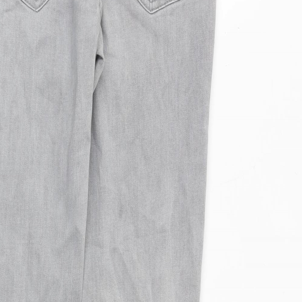 Pull&Bear Womens Grey Cotton Skinny Jeans Size 10 Regular Zip