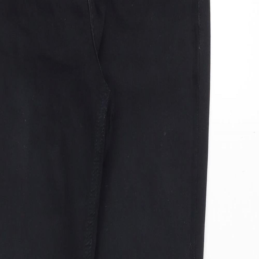 Topshop Womens Black Cotton Skinny Jeans Size 26 in Regular Zip