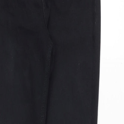 Topshop Womens Black Cotton Skinny Jeans Size 26 in Regular Zip
