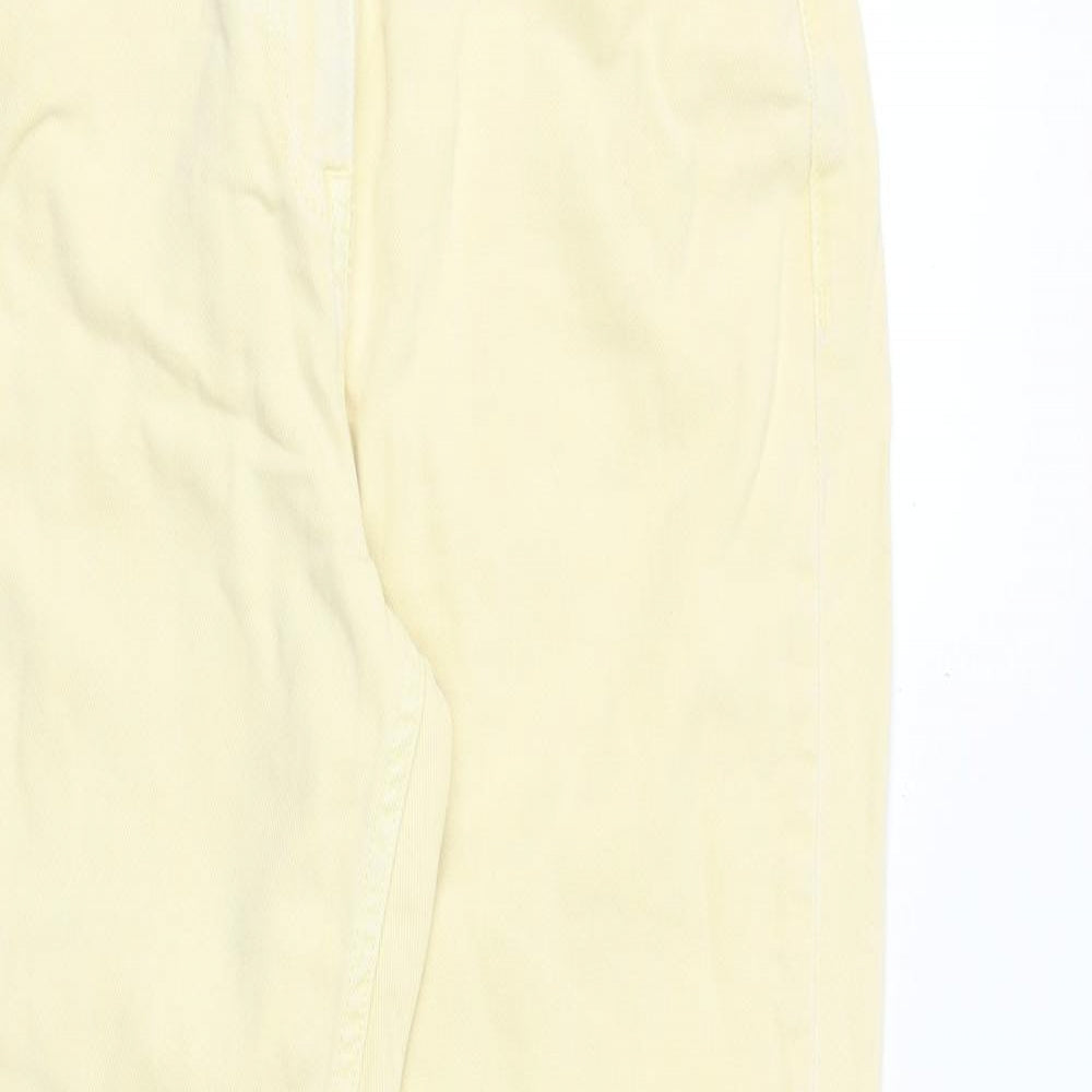 NEXT Womens Yellow Cotton Mom Jeans Size 8 Regular Zip