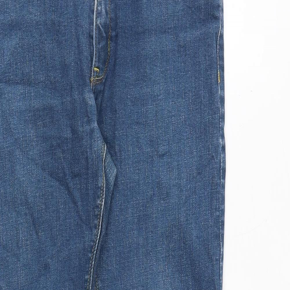 Marks and Spencer Mens Blue Cotton Skinny Jeans Size 30 in Regular Zip