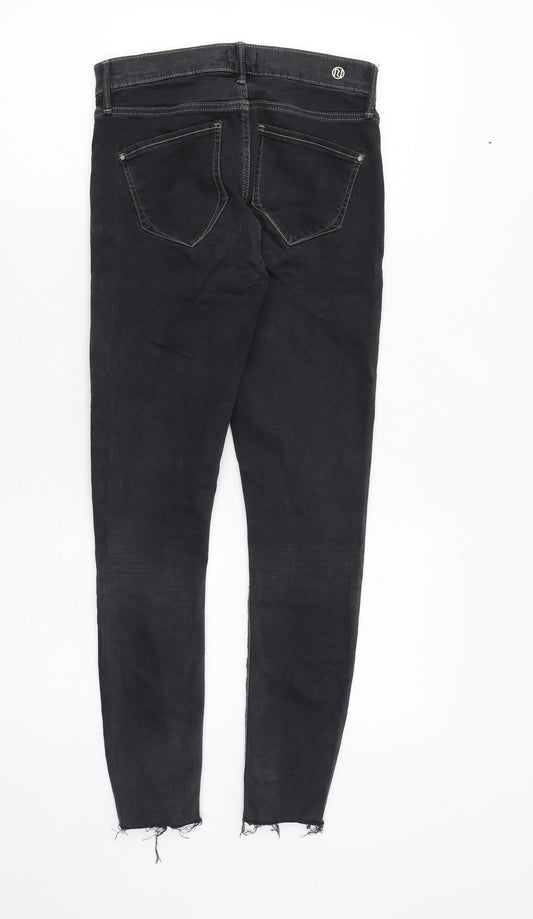 River Island Womens Black Polyester Skinny Jeans Size 8 Regular Zip