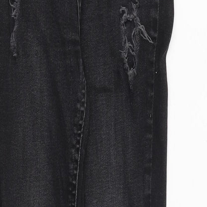 River Island Womens Grey Cotton Skinny Jeans Size 8 Regular Zip