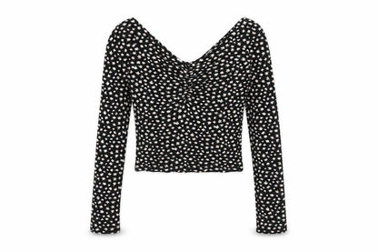 Womens UK Size XS Bershka Black Basic T-Shirt