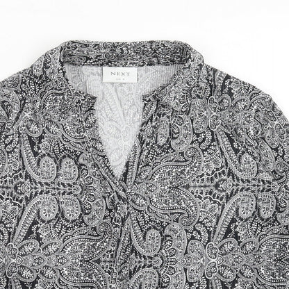 Womens UK Size 6 NEXT Black Basic Blouse