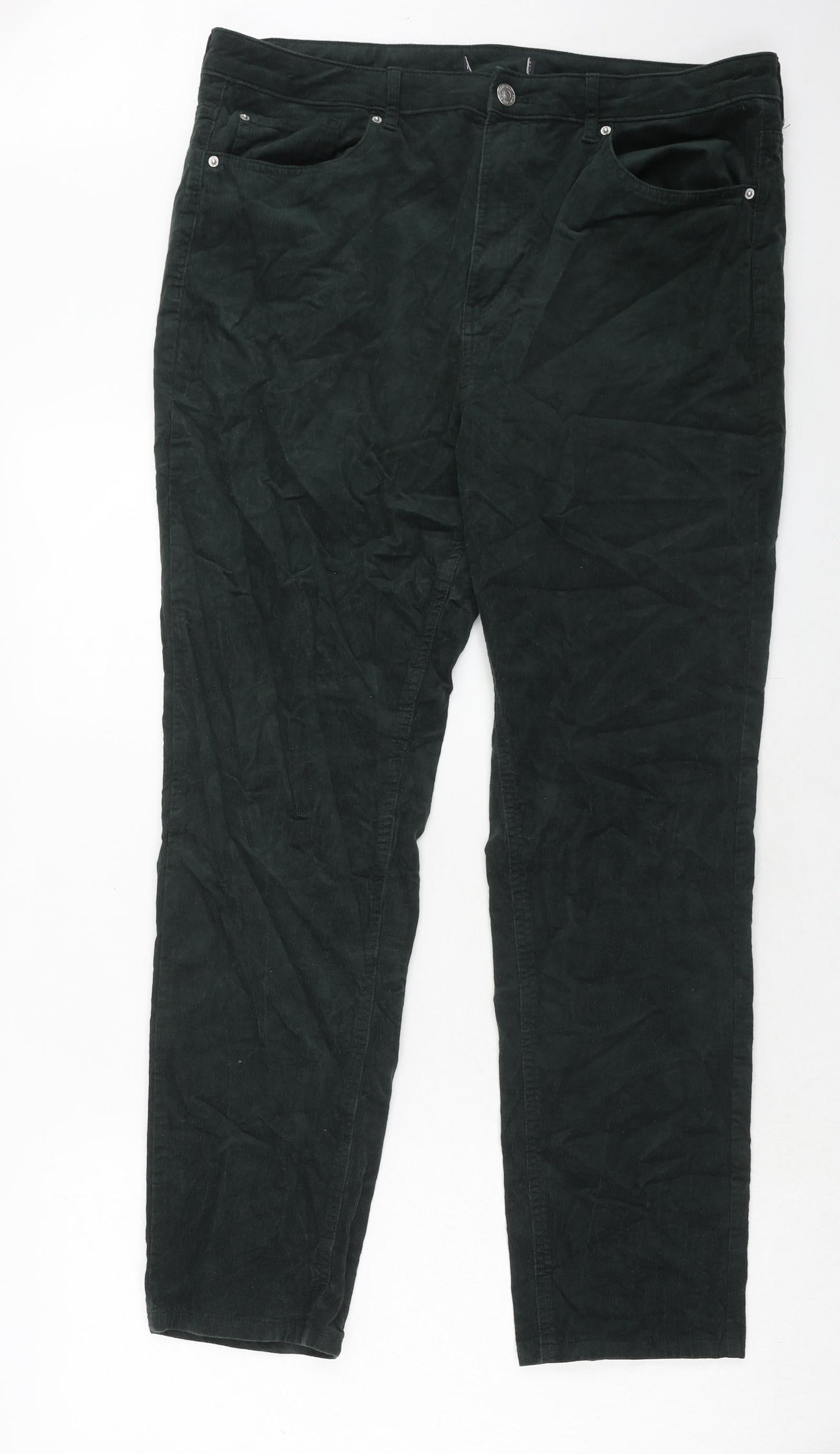 Womens UK Size 38 in Marks and Spencer Regular Fit  Green Trousers