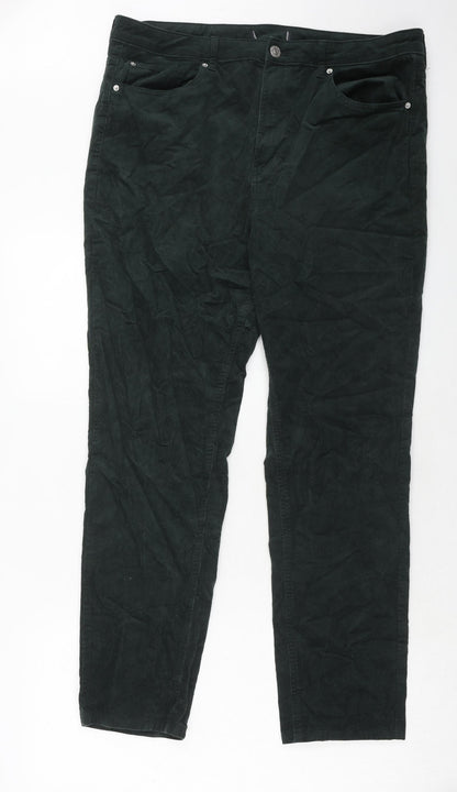 Womens UK Size 38 in Marks and Spencer Regular Fit  Green Trousers