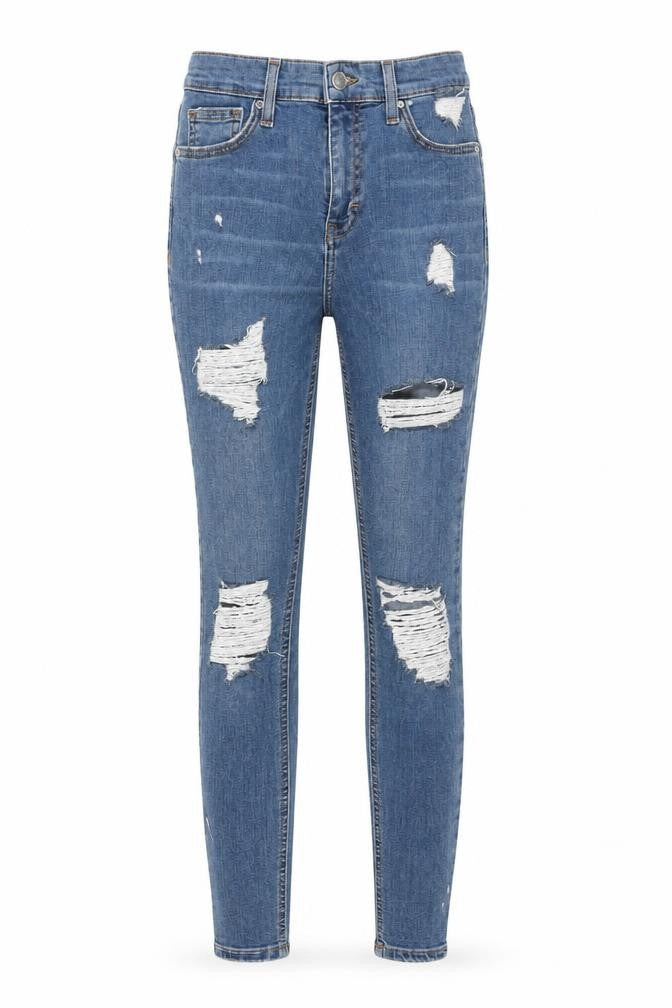 Womens UK Size 26 in Topshop Regular Fit Skinny Blue Jeans