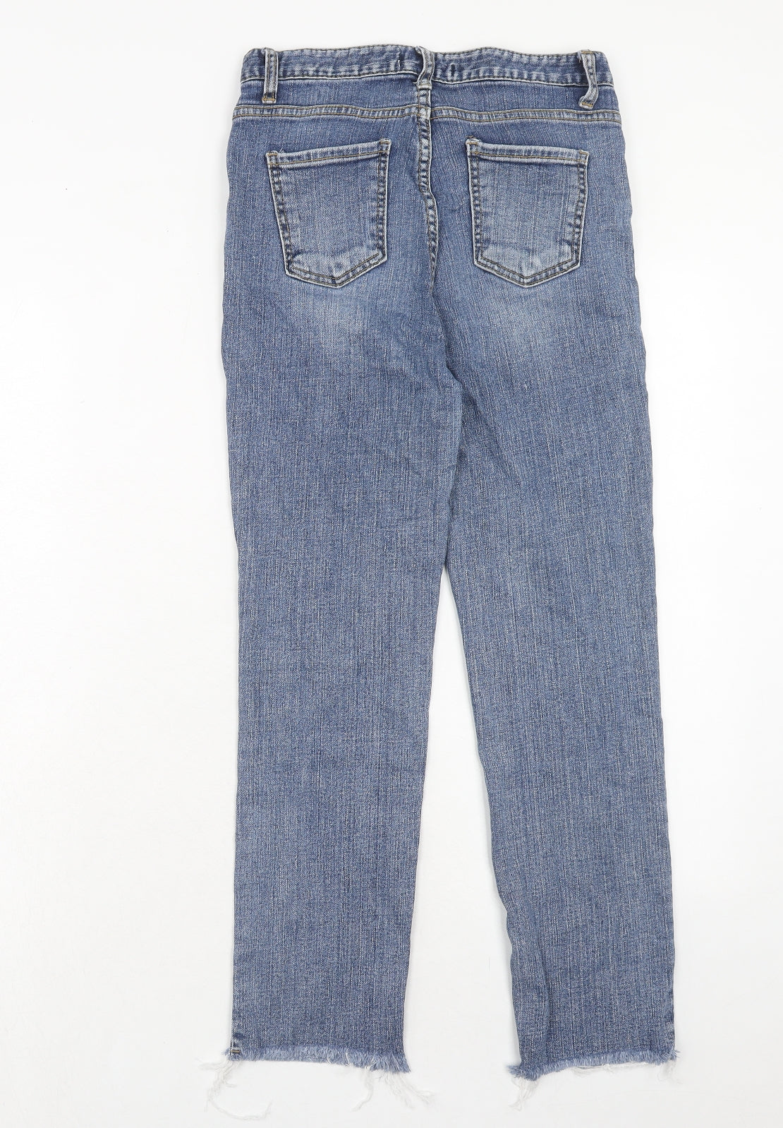 BLOCK Womens Blue Cotton Skinny Jeans Size M Regular Zip