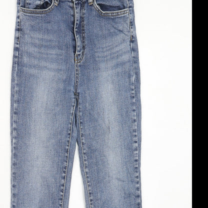 BLOCK Womens Blue Cotton Skinny Jeans Size M Regular Zip