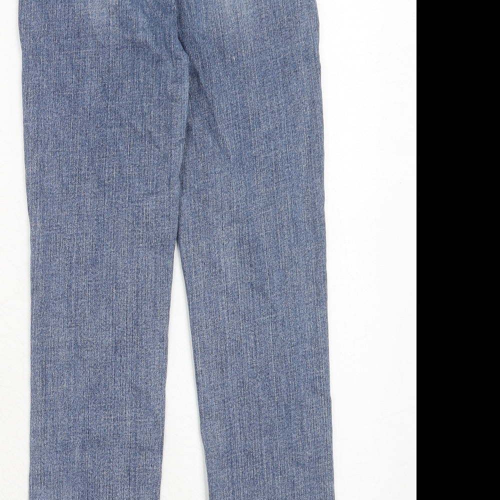BLOCK Womens Blue Cotton Skinny Jeans Size M Regular Zip