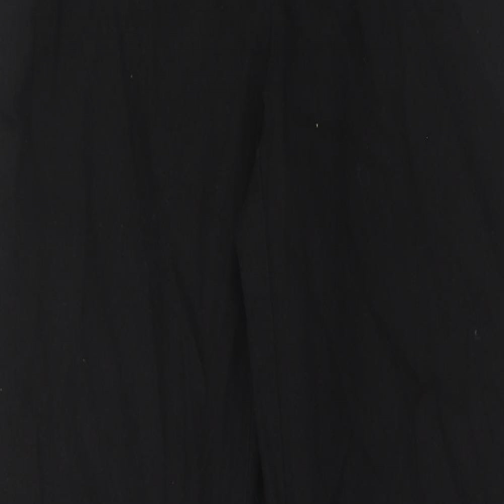 Liz Calborne Womens Black Cotton Straight Jeans Size 8 Regular Zip