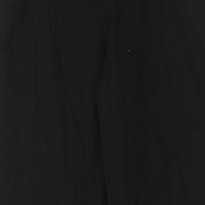 Liz Calborne Womens Black Cotton Straight Jeans Size 8 Regular Zip