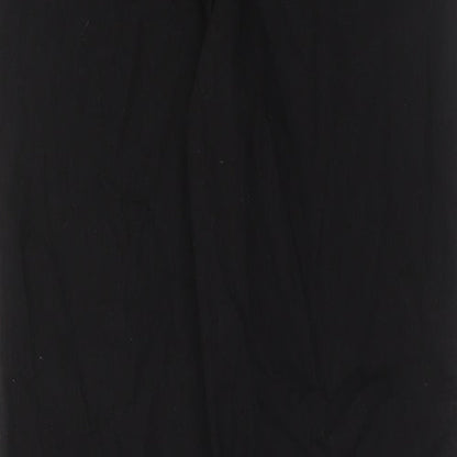 Liz Calborne Womens Black Cotton Straight Jeans Size 8 Regular Zip